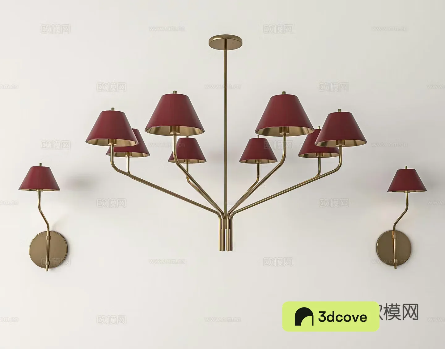 Light luxury multi-head chandelier