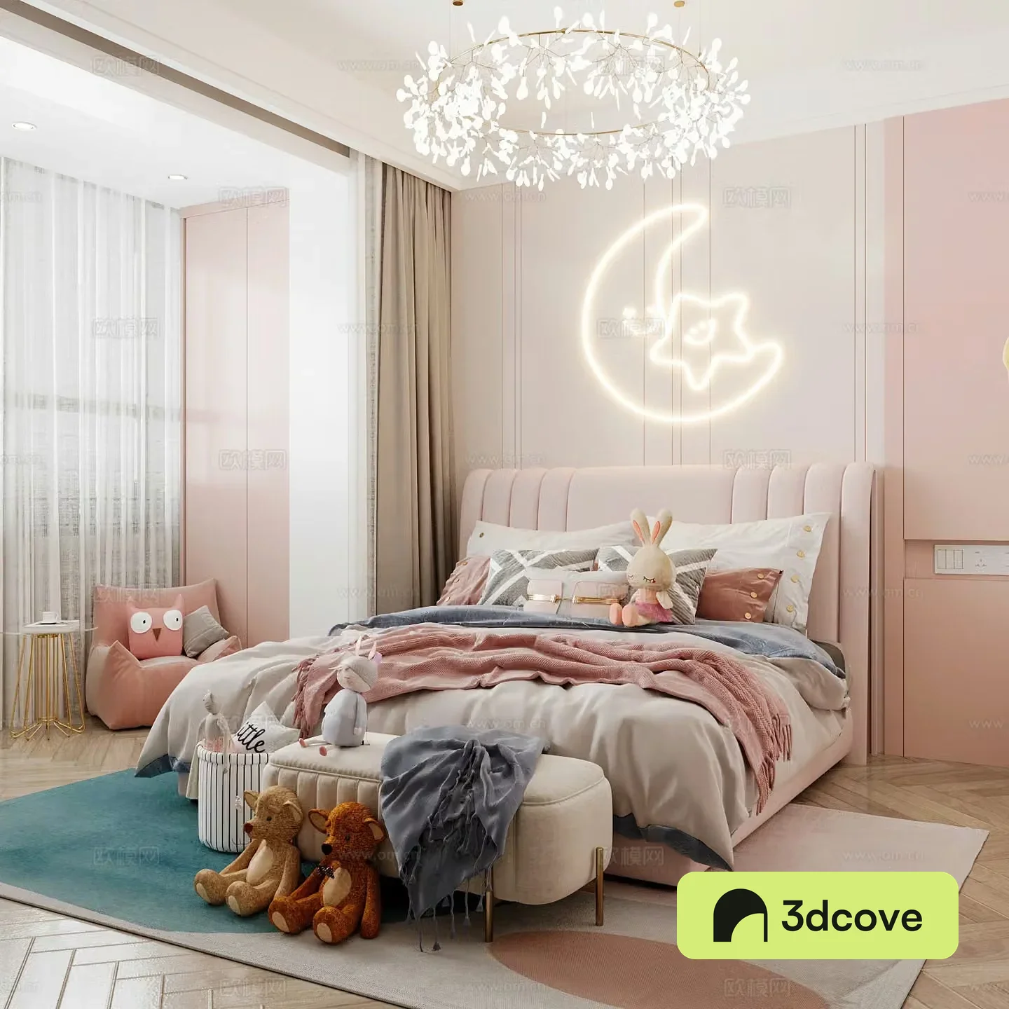 Modern children’s room girl’s room