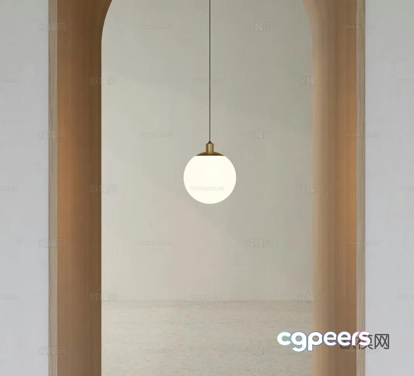 Modern ball chandelier bedside small chandelier 3d model