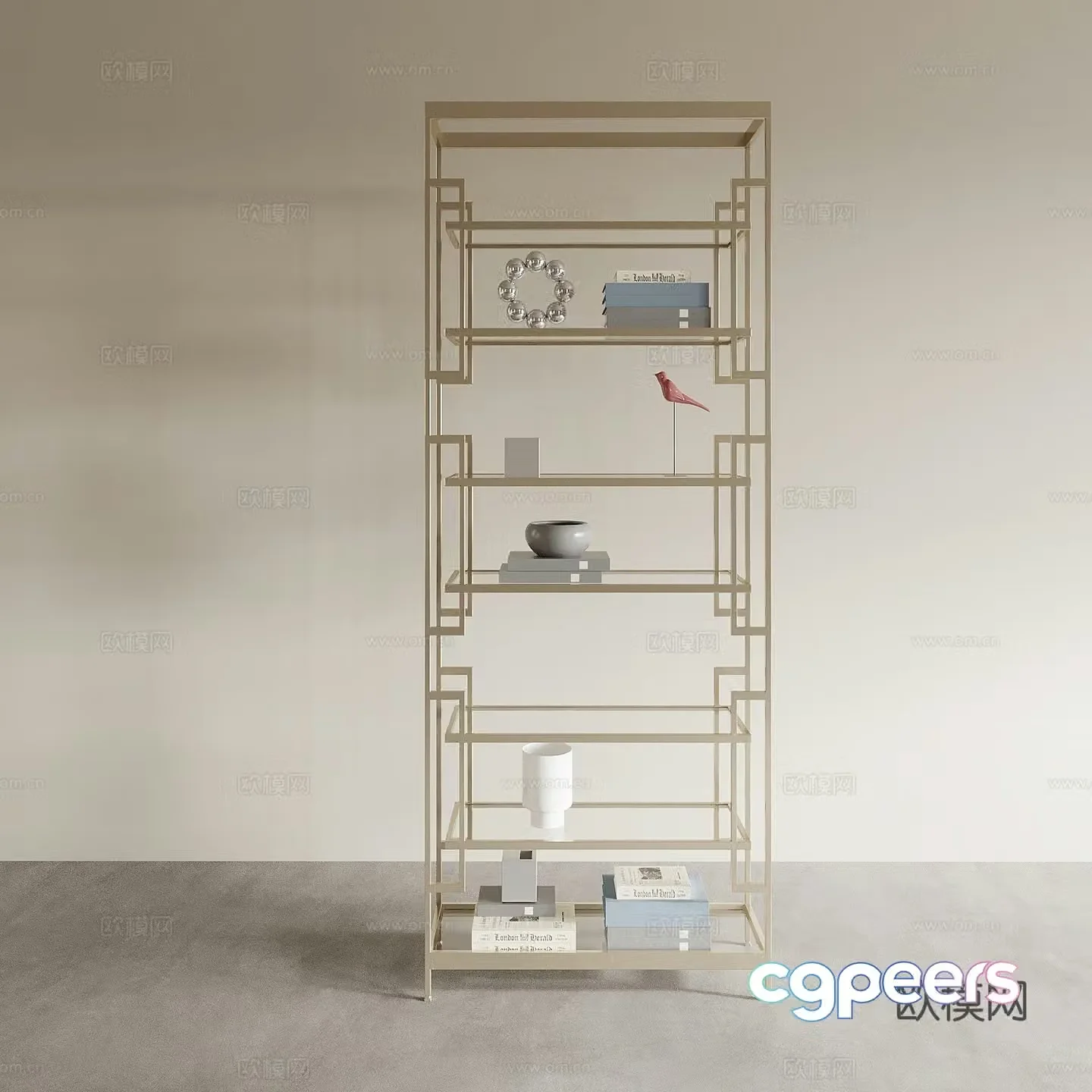 Bookcase Decorative cabinet Storage rack Porch cabinet Living room bookcase Display cabinet Decorative rack 3D model