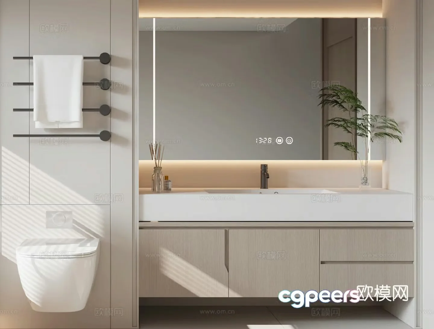 Modern bathroom cabinet 3d model