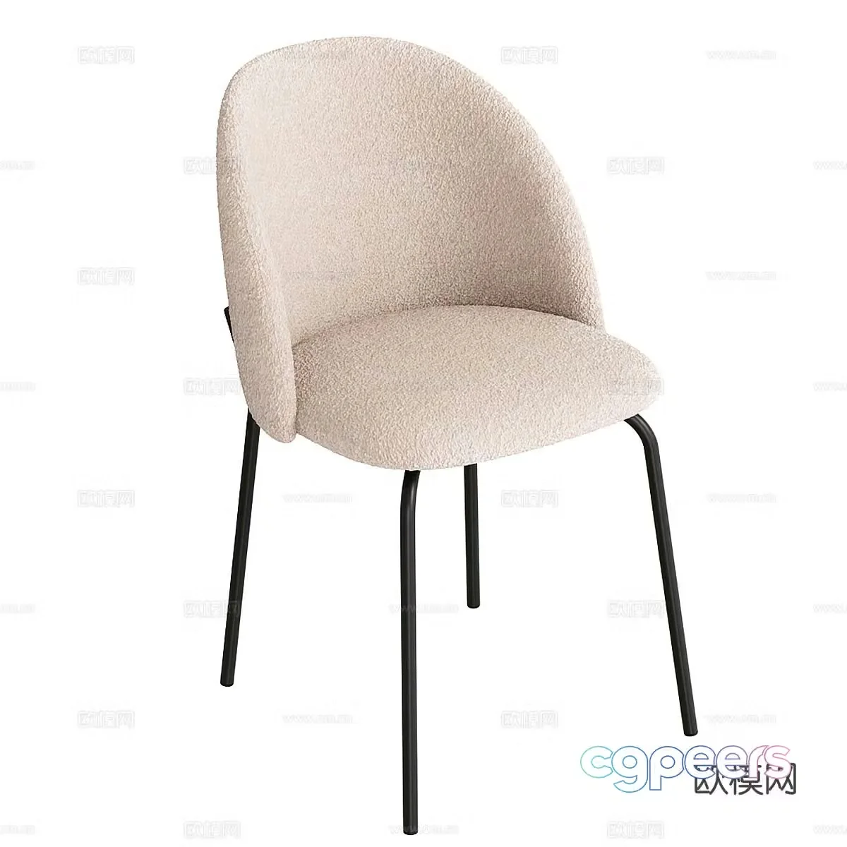 Modern simple single chair chair simple chair 3d model