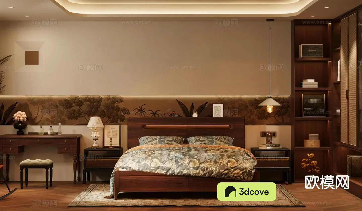 American double bed