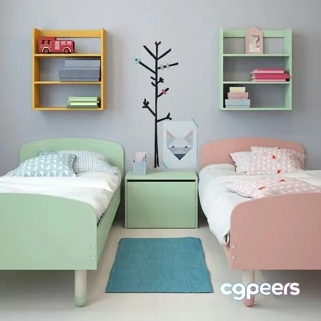 3ds Max Free – Children’s furniture Flexa by Play