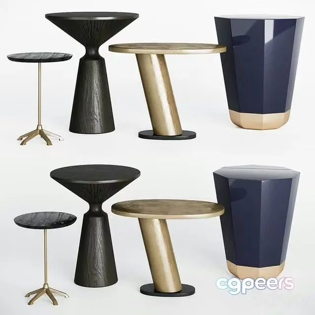 3ds Max Free – Arteriors side round tables set