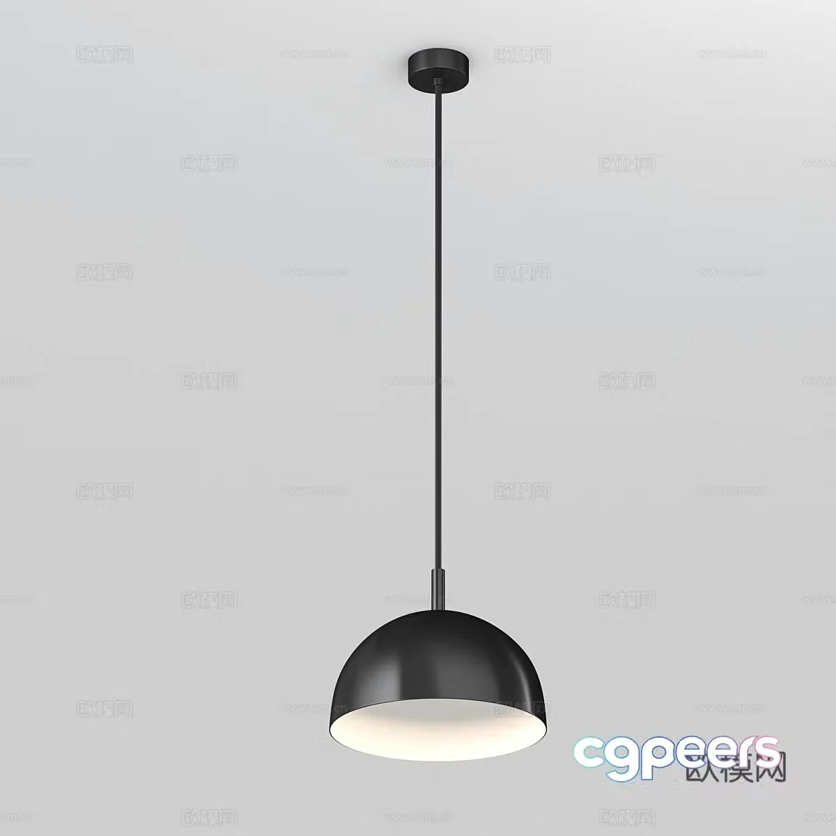 Modern minimalist chandelier 3d model