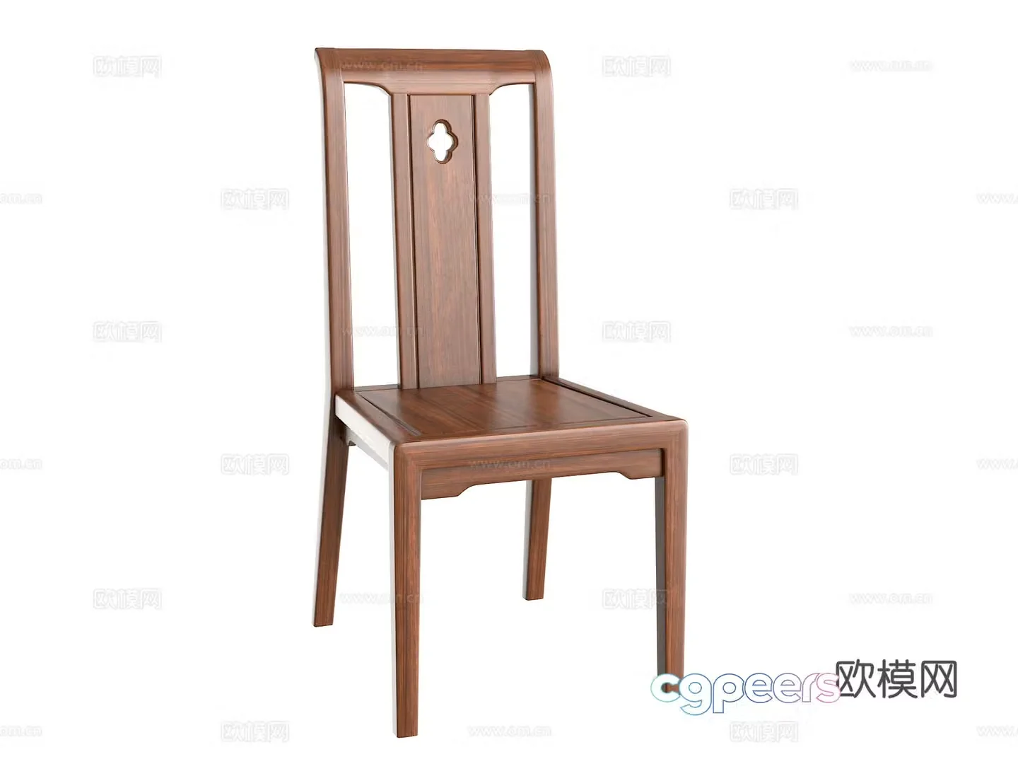 New Chinese style book chair 3d model