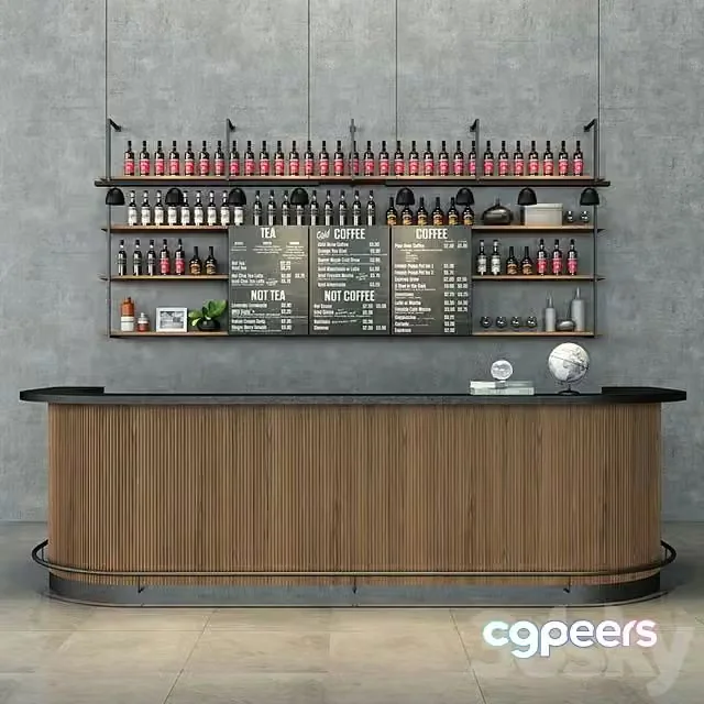 3ds Max Free – Coffee Bar Set-001