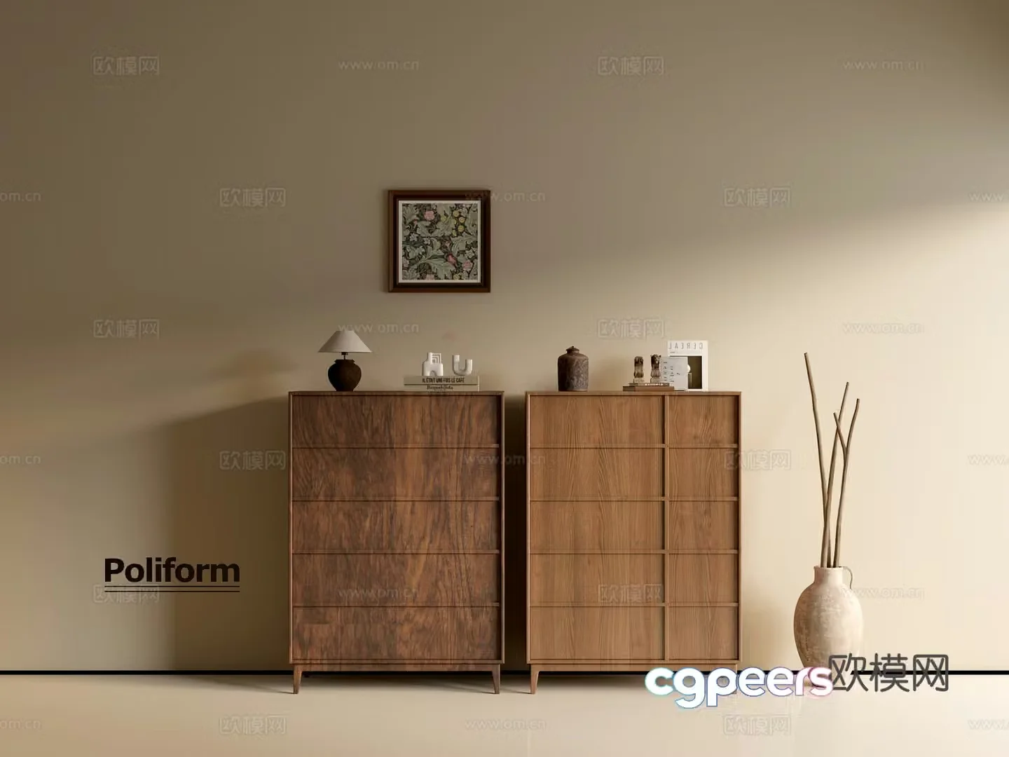 Modern wood grain cabinet ins wind minimalist wind cabinet whole cabinet sideboard balcony cabinet storage 3D model