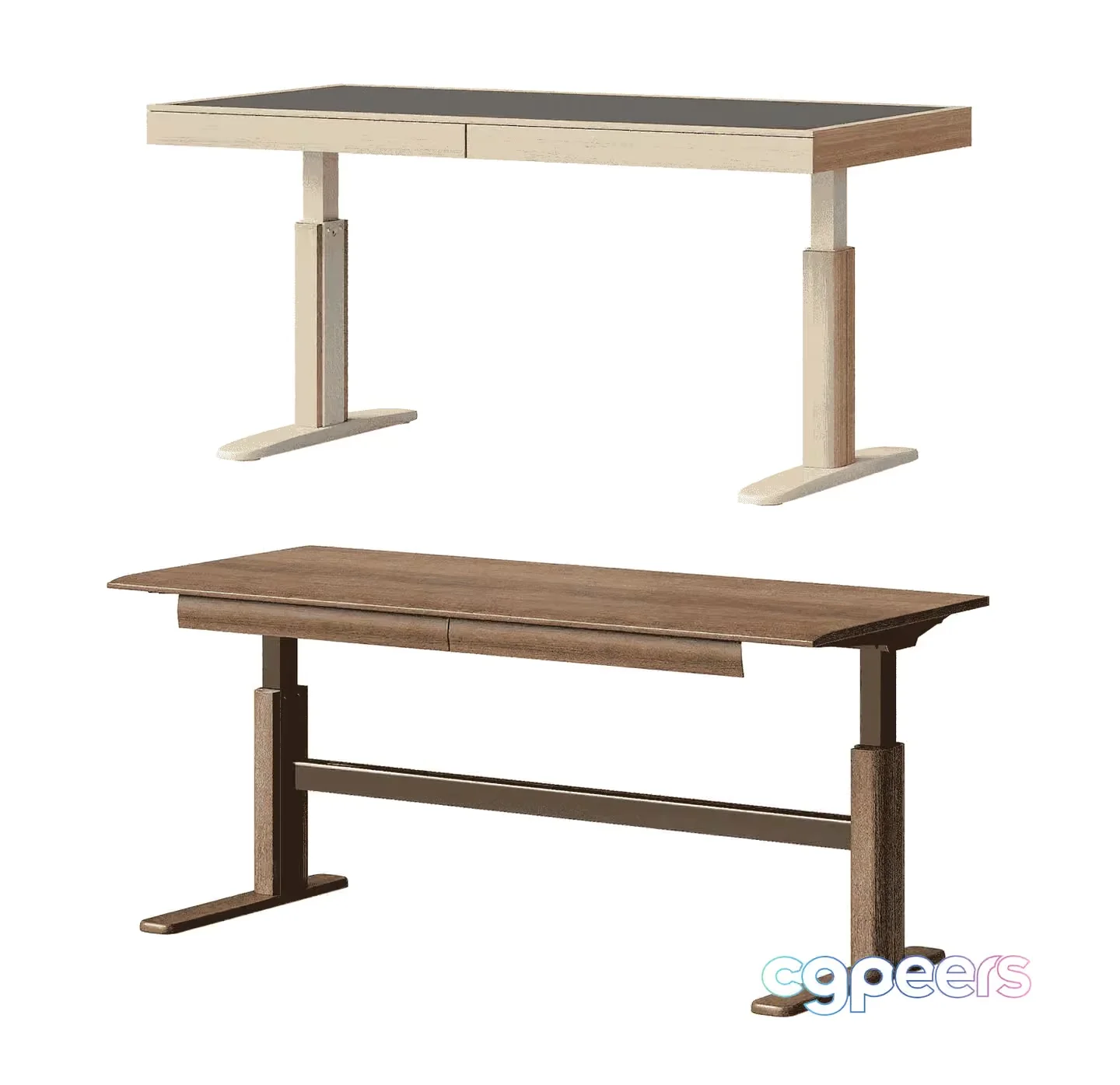 Wooden Desk 3D Model – 15069 – VRAY Render