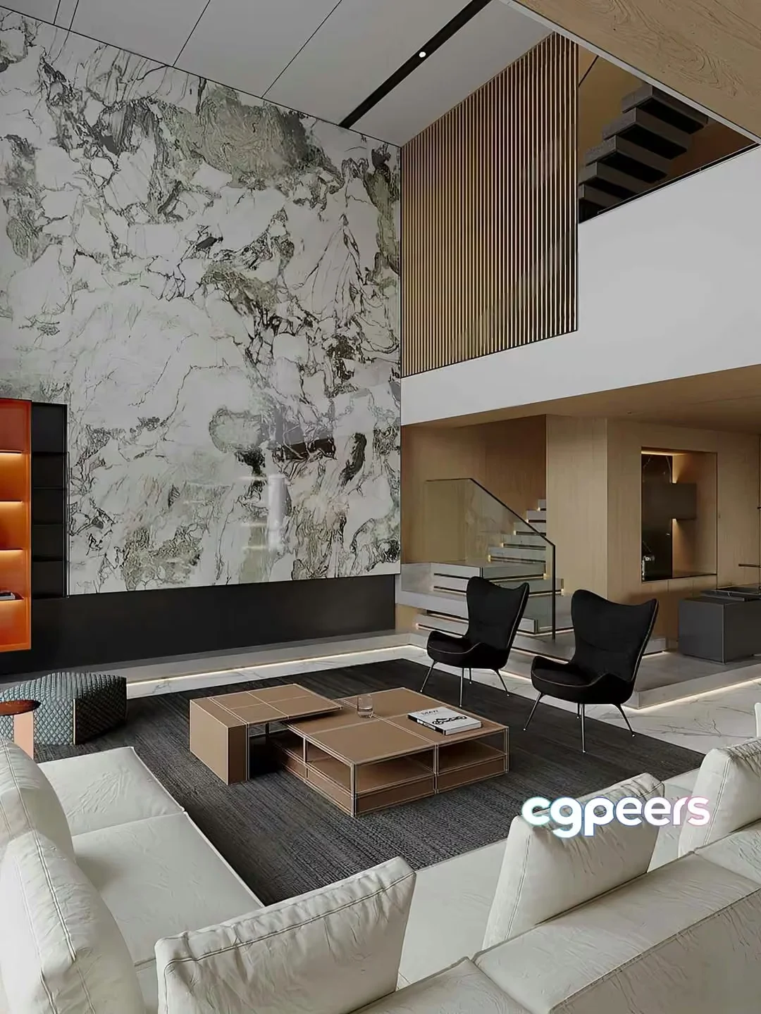 Modern Living Room 3D Model – 21110 – VRAY Render