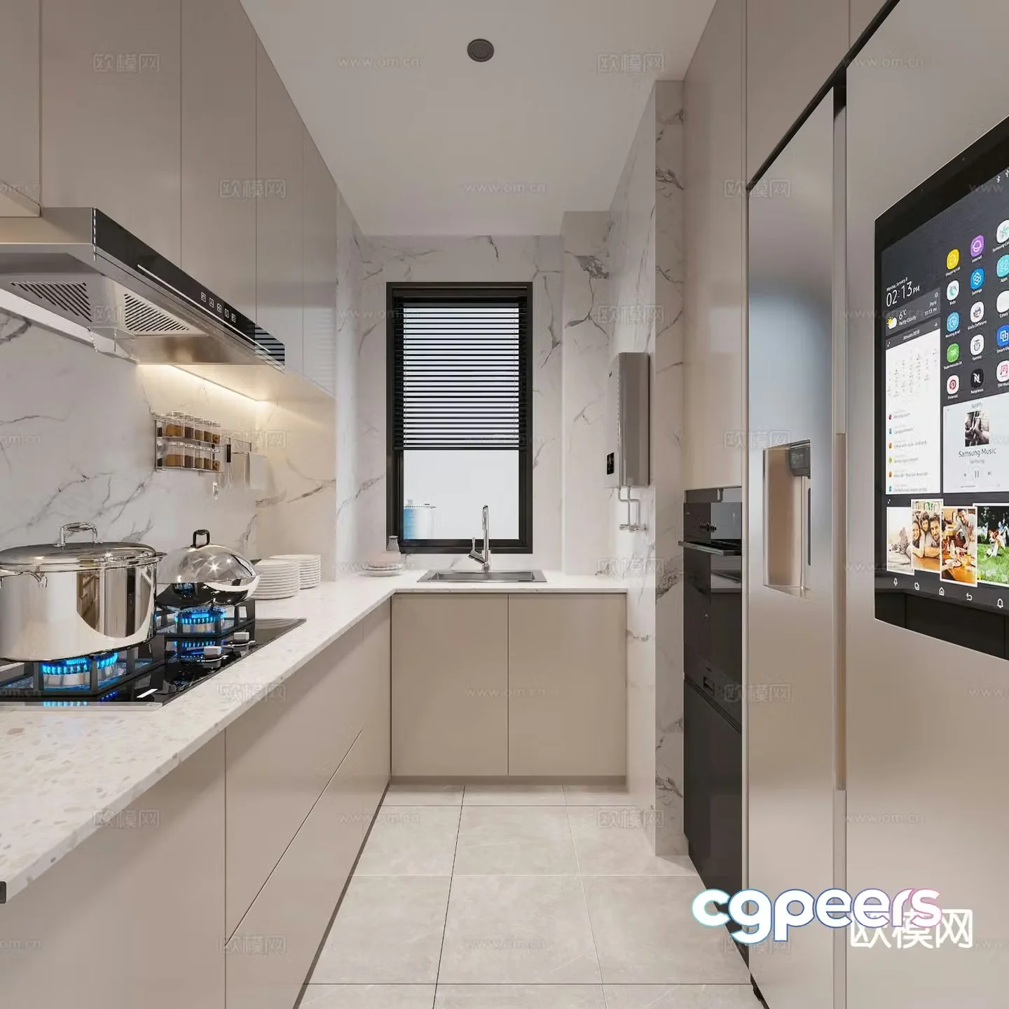 Modern kitchen 3d model