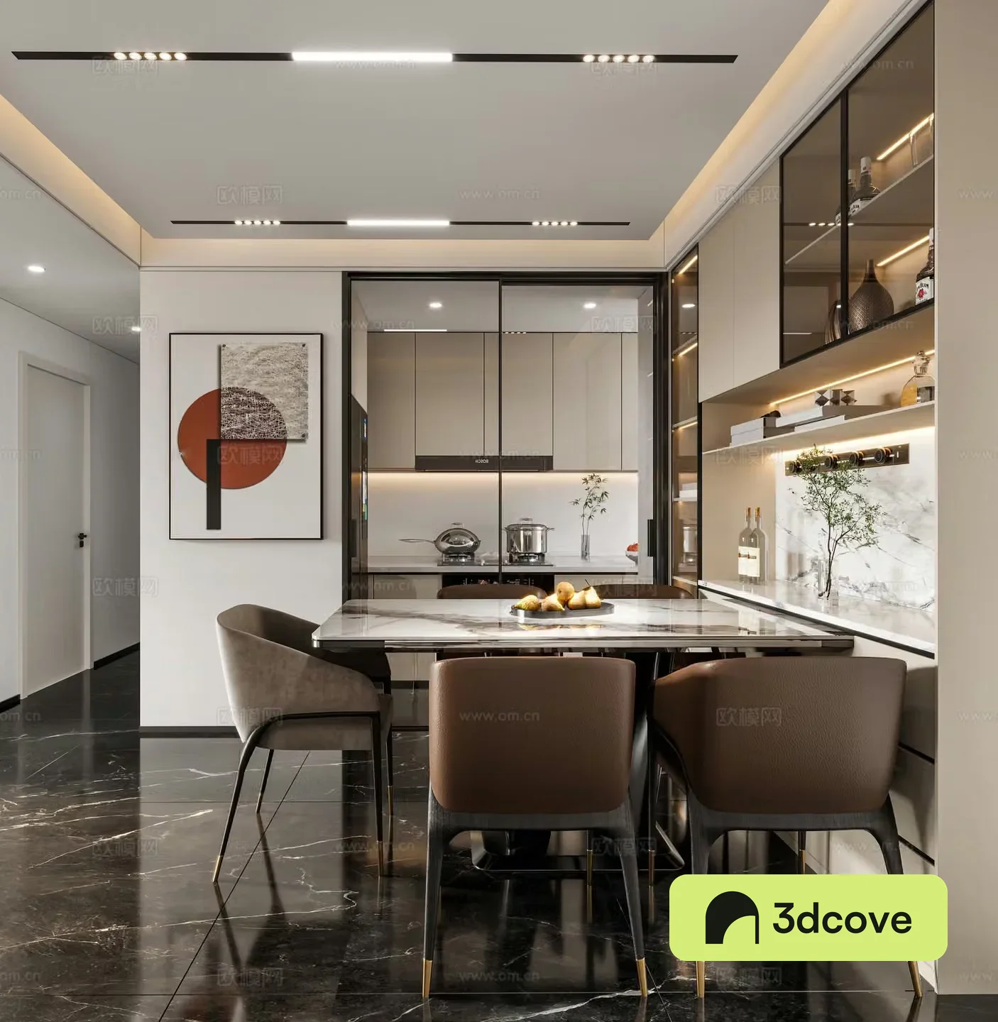 Modern light luxury restaurant