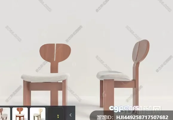 Wooden Chair 3D Model – 20665 – VRAY Render