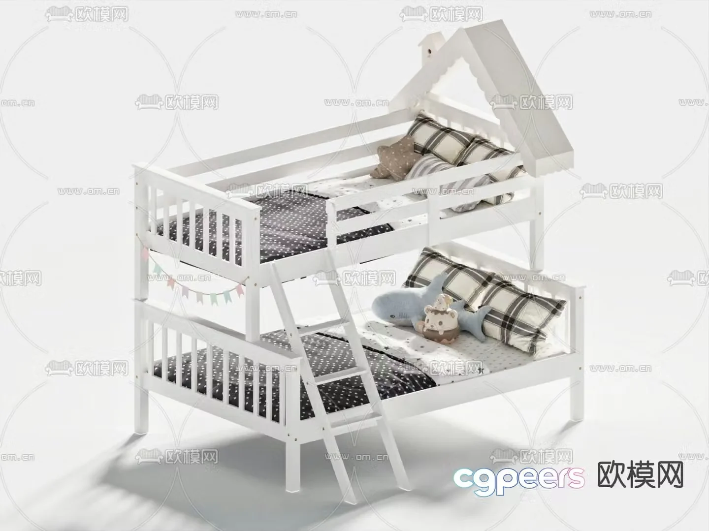 Children’s bunk bed 3d model