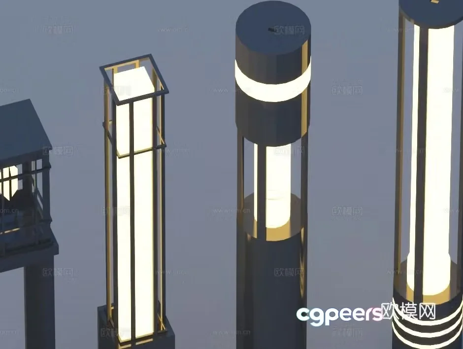 Landscape light lawn light garden light outdoor light 3d model