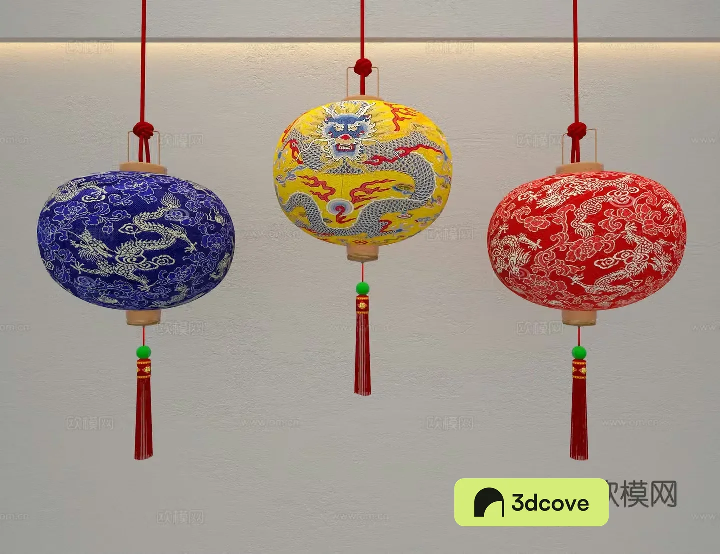 New Chinese style dragon pattern lantern New Year lantern