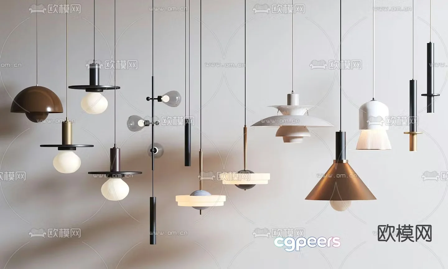 Bedside small chandelier 3d model