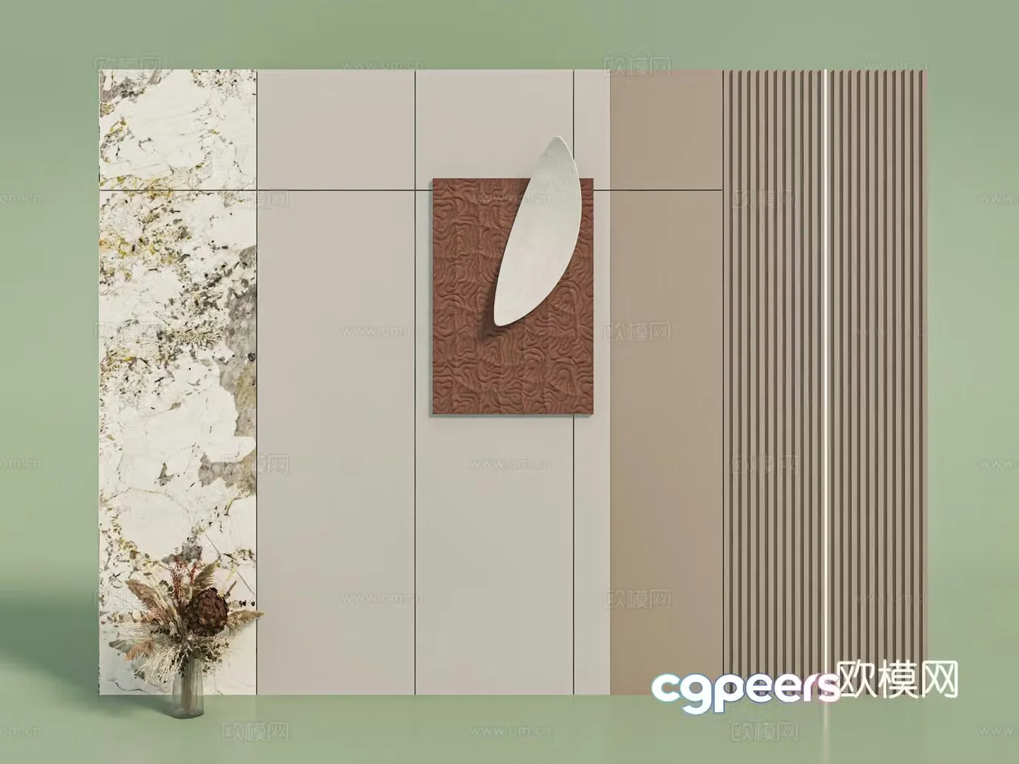 Sofa background wall 3d model