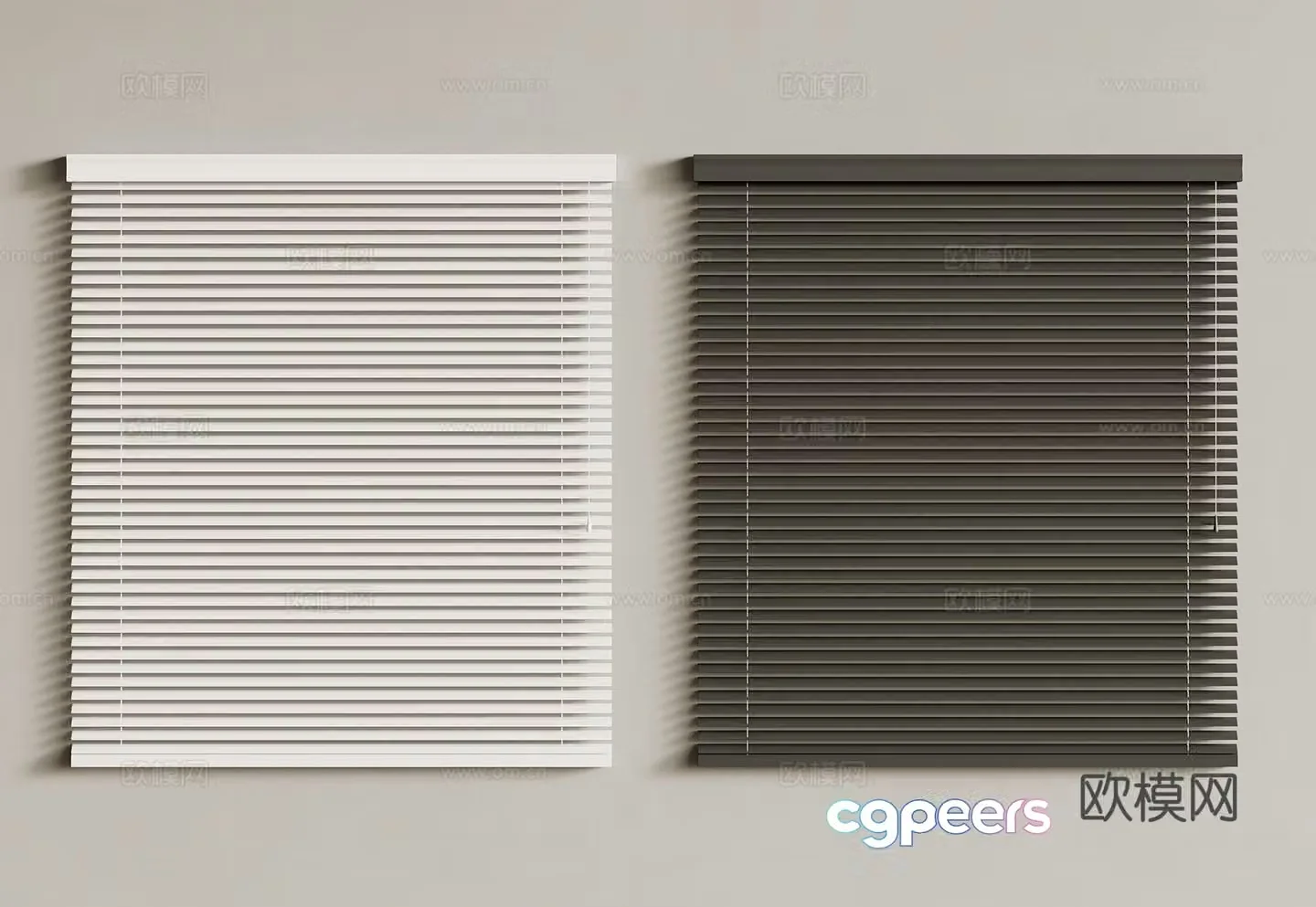 Venetian blinds Modern venetian blinds Lifting curtains Blackout blinds Pulling curtains 3D model