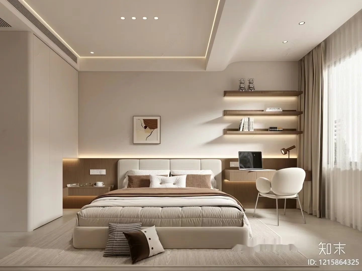 Cozy Bedroom 3D Model – 13204 – VRAY Render