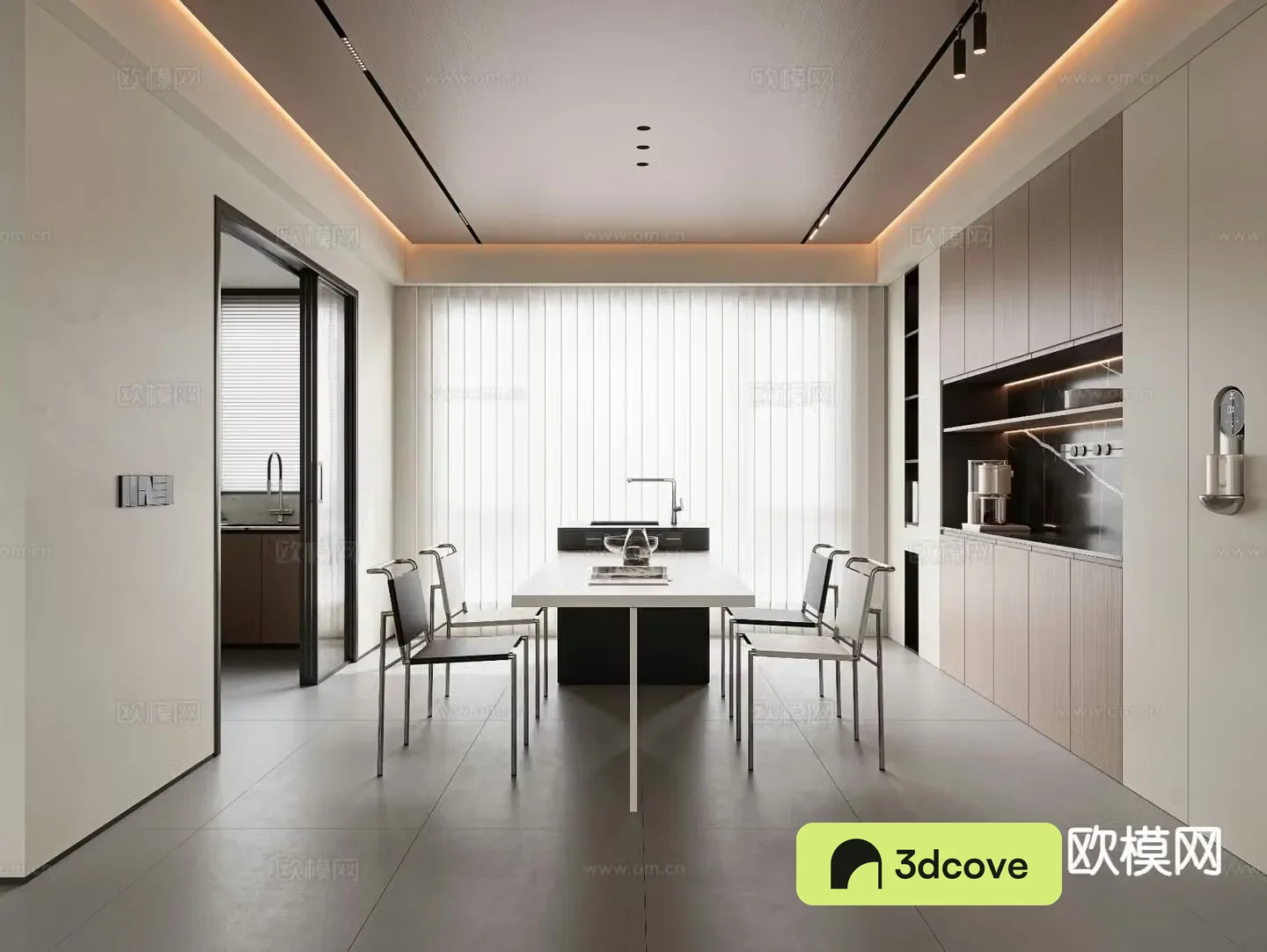 Modern minimalist restaurant