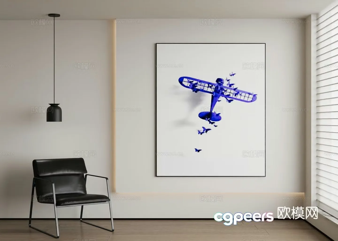 Modern decorative painting 3d model