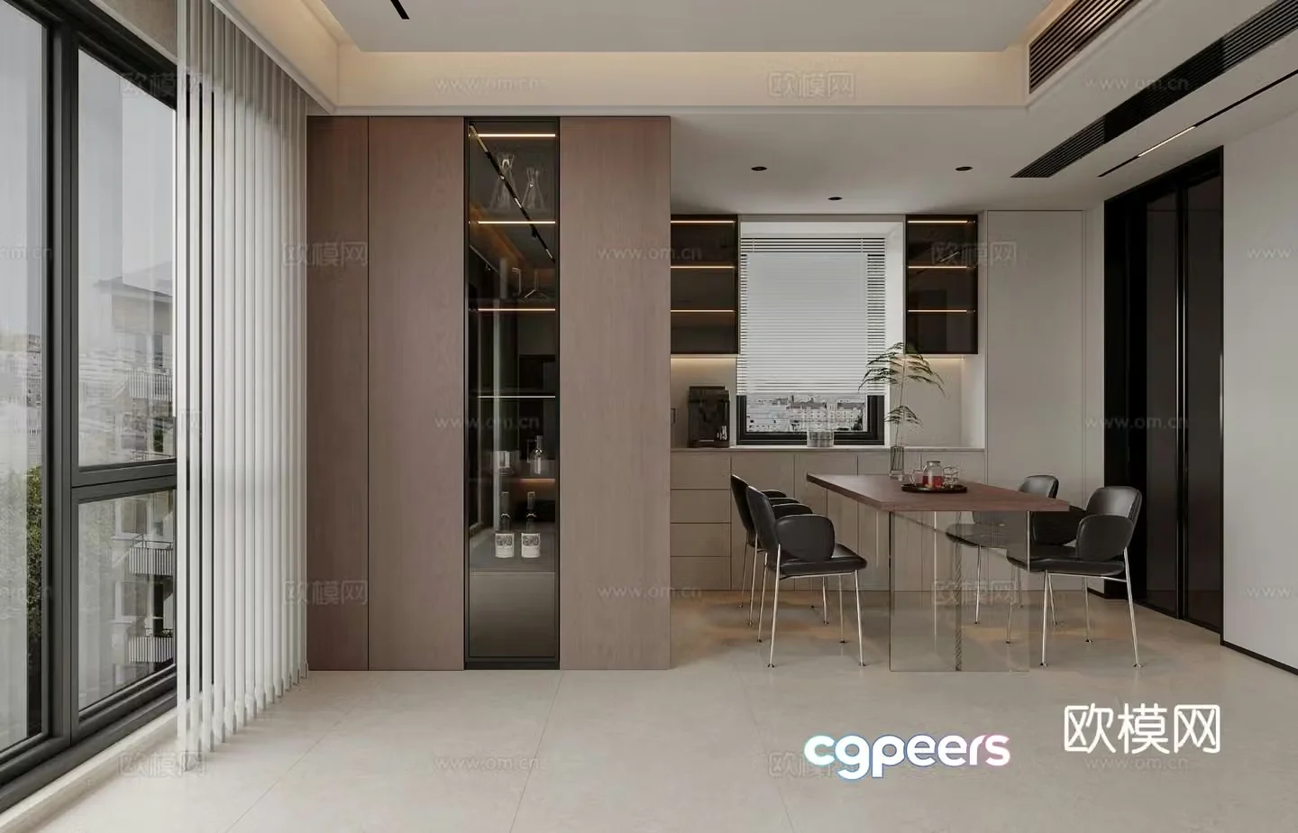 Modern restaurant 3d model