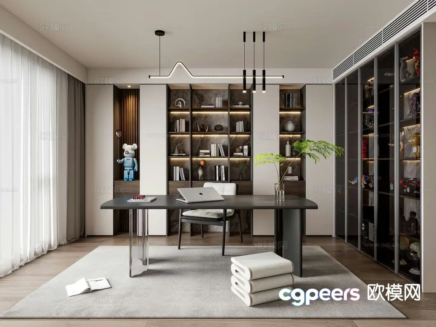 Light luxury study 3D model