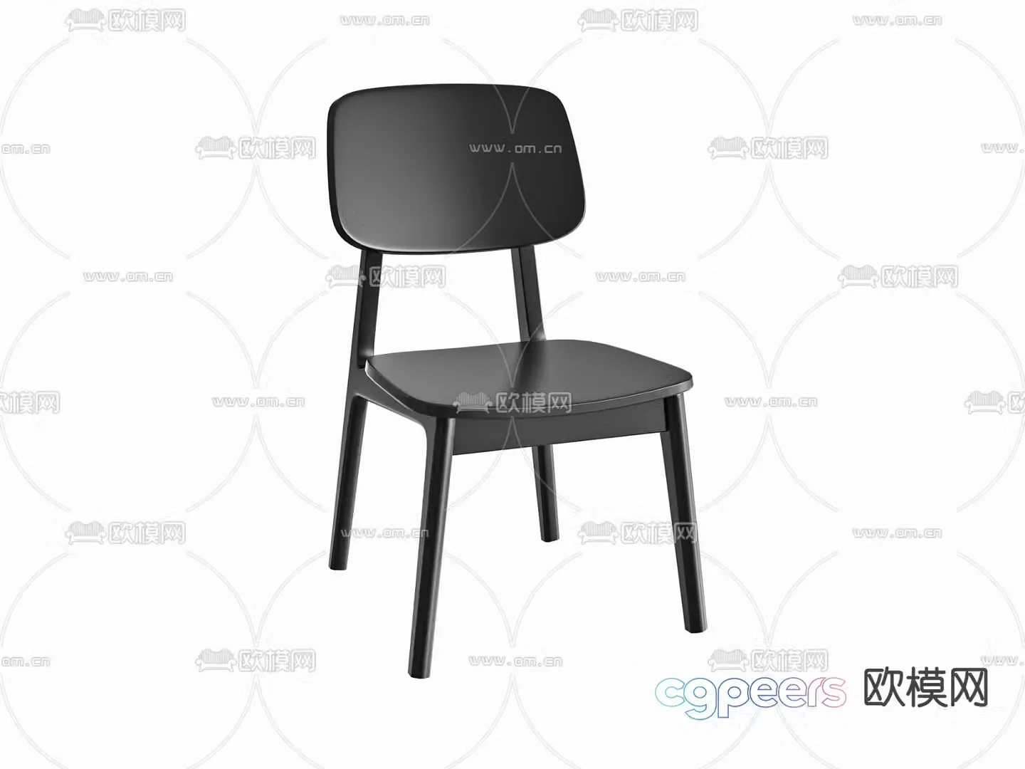 Single chair armchair dining chair 3d model
