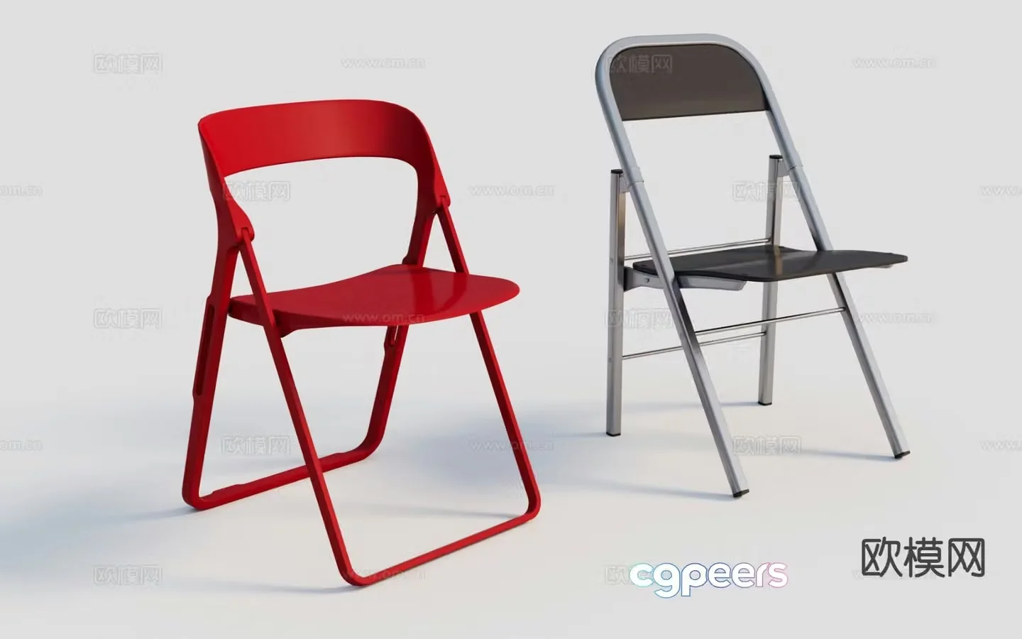 Modern chair single chair folding chair 3d model