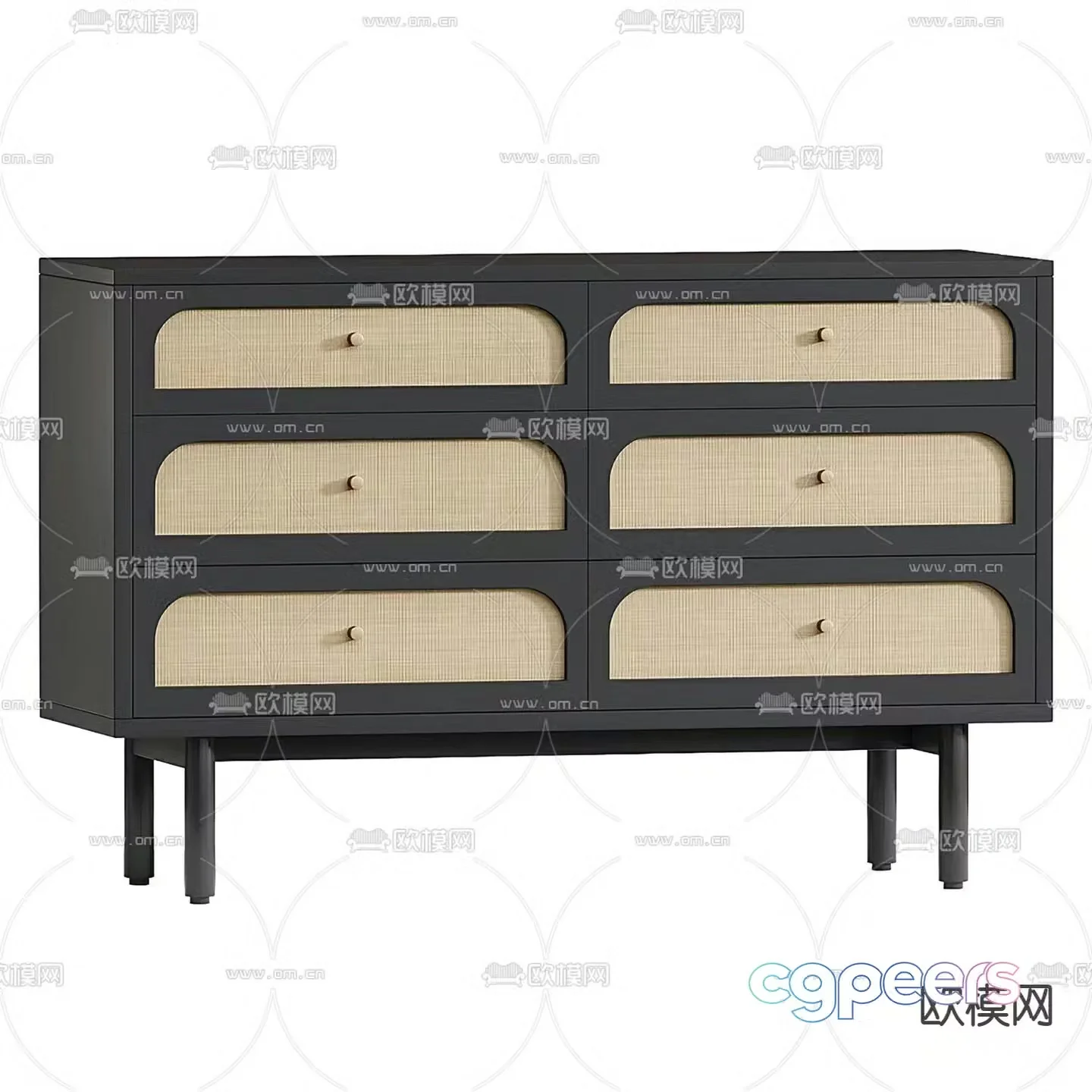 Wasabi side cabinet chest of drawers chest of drawers 3D model