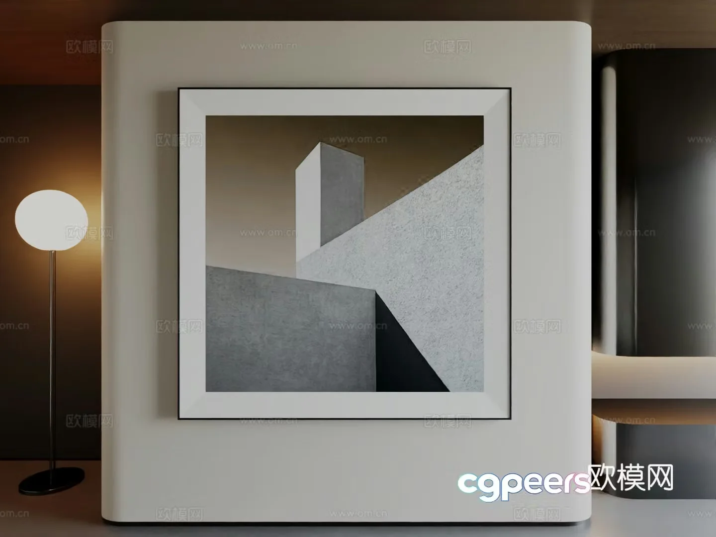 Modern minimalist high-end art exquisite hanging painting 3D model