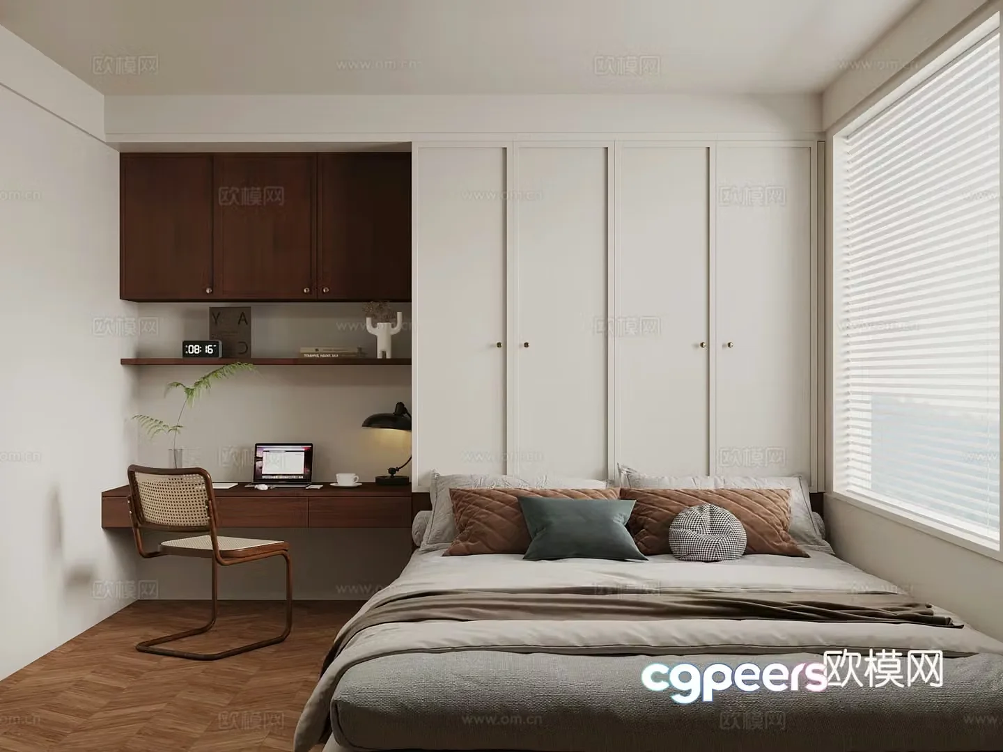 Middle-aged bedroom 3d model