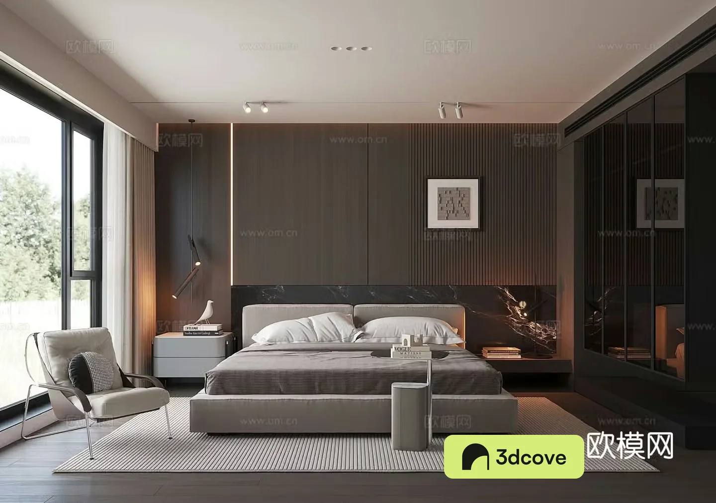 Modern home bedroom
