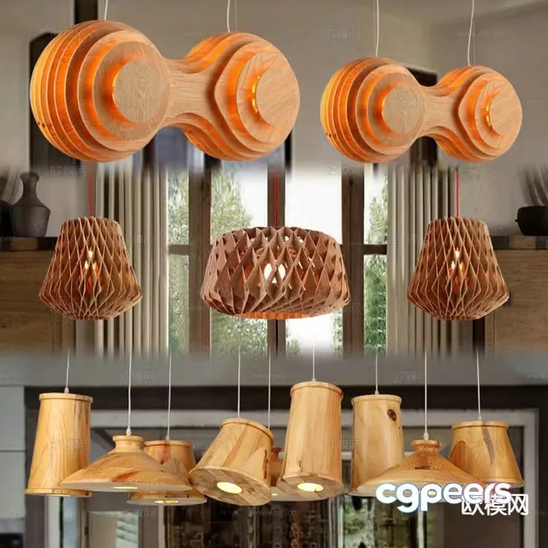Wabi-sabi chandelier art chandelier 3d model