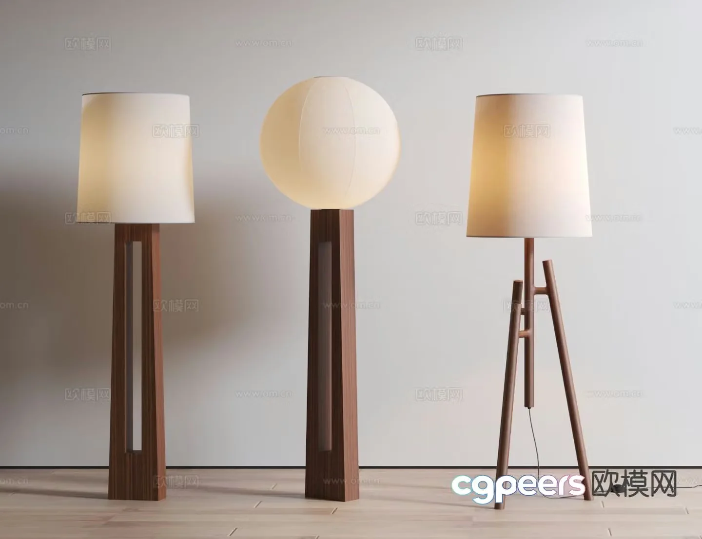 Wabi-sabi floor lamp 3d model