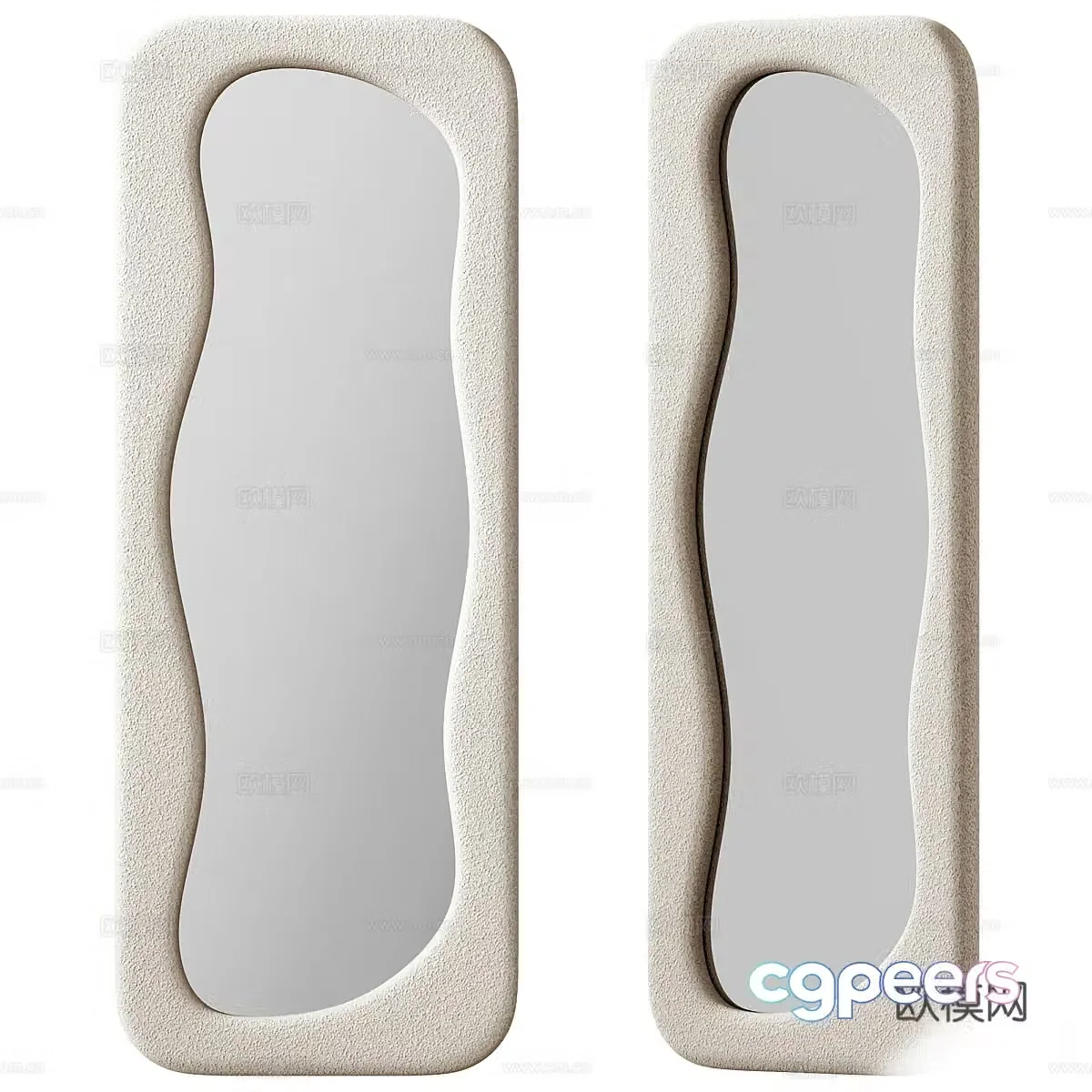 Mirror shaped mirror 3d model