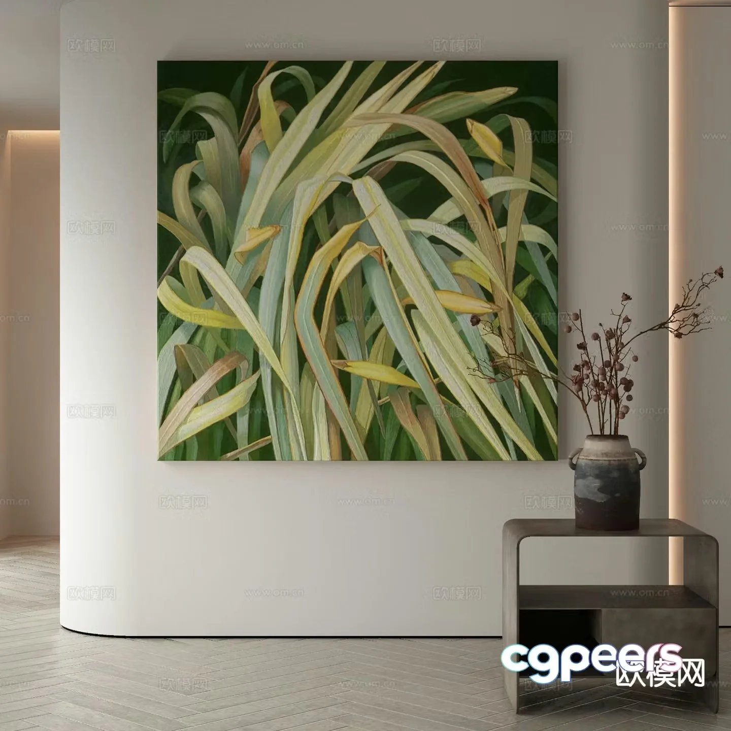 Modern art painting decorative painting 3d model