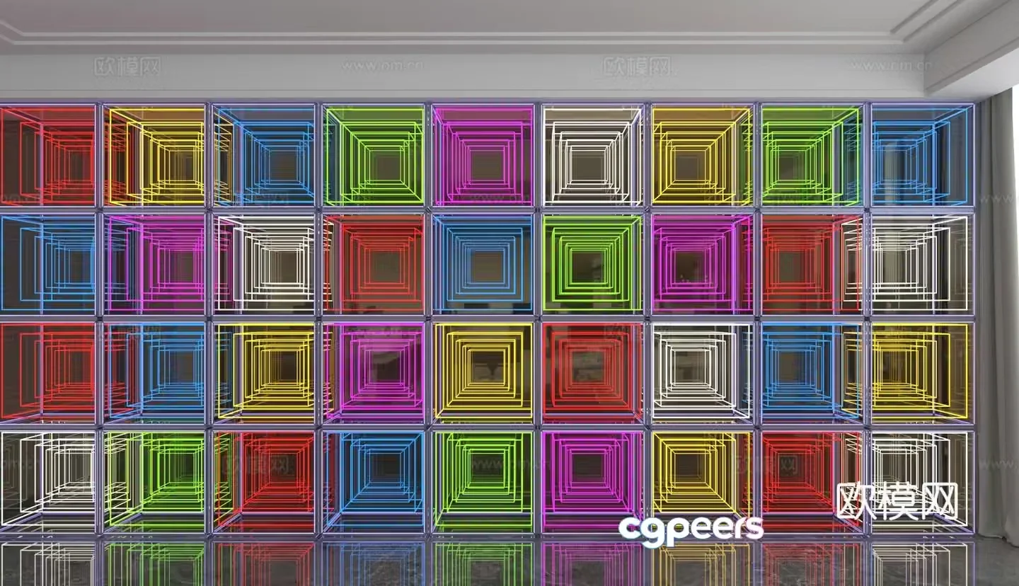 Modern background wall 3d model