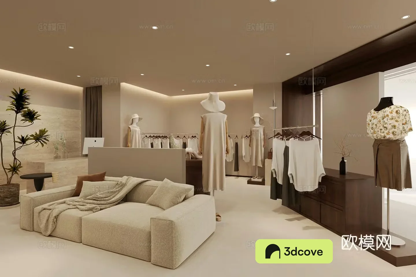Middle-aged clothing store Women’s clothing store 3d model