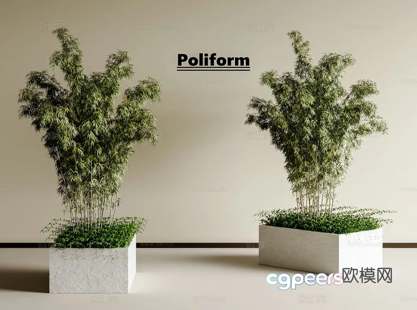 Modern Bamboo Potted Bamboo Green Bamboo Green Bamboo 3D Model