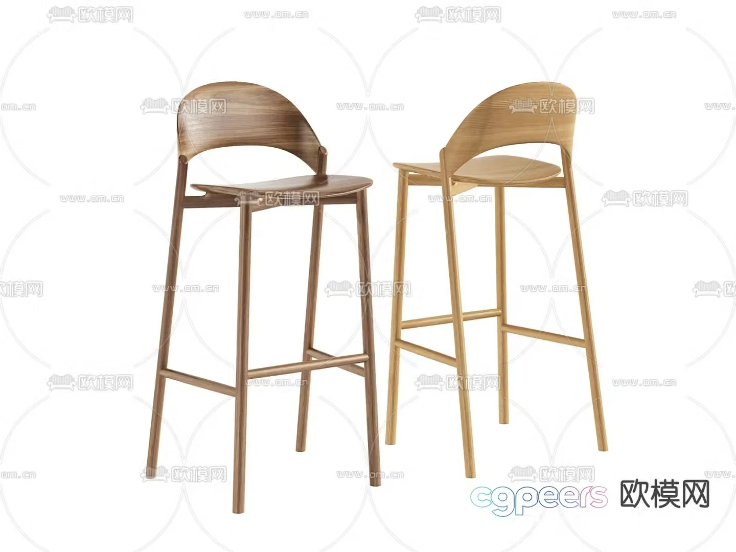 Modern bar chair bar stool bar stool 3d model
