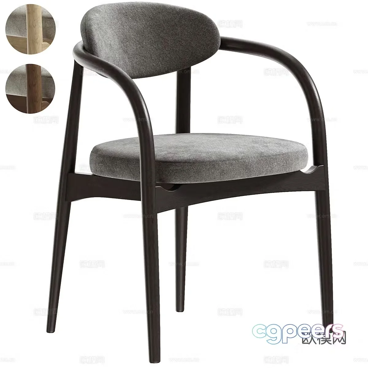 New Chinese single chair 3D model