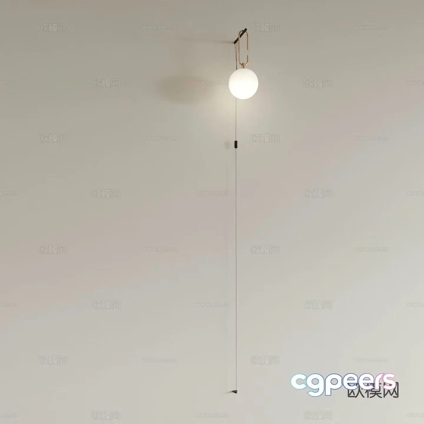 Minimalist wall lamp bedside wall lamp 3d model