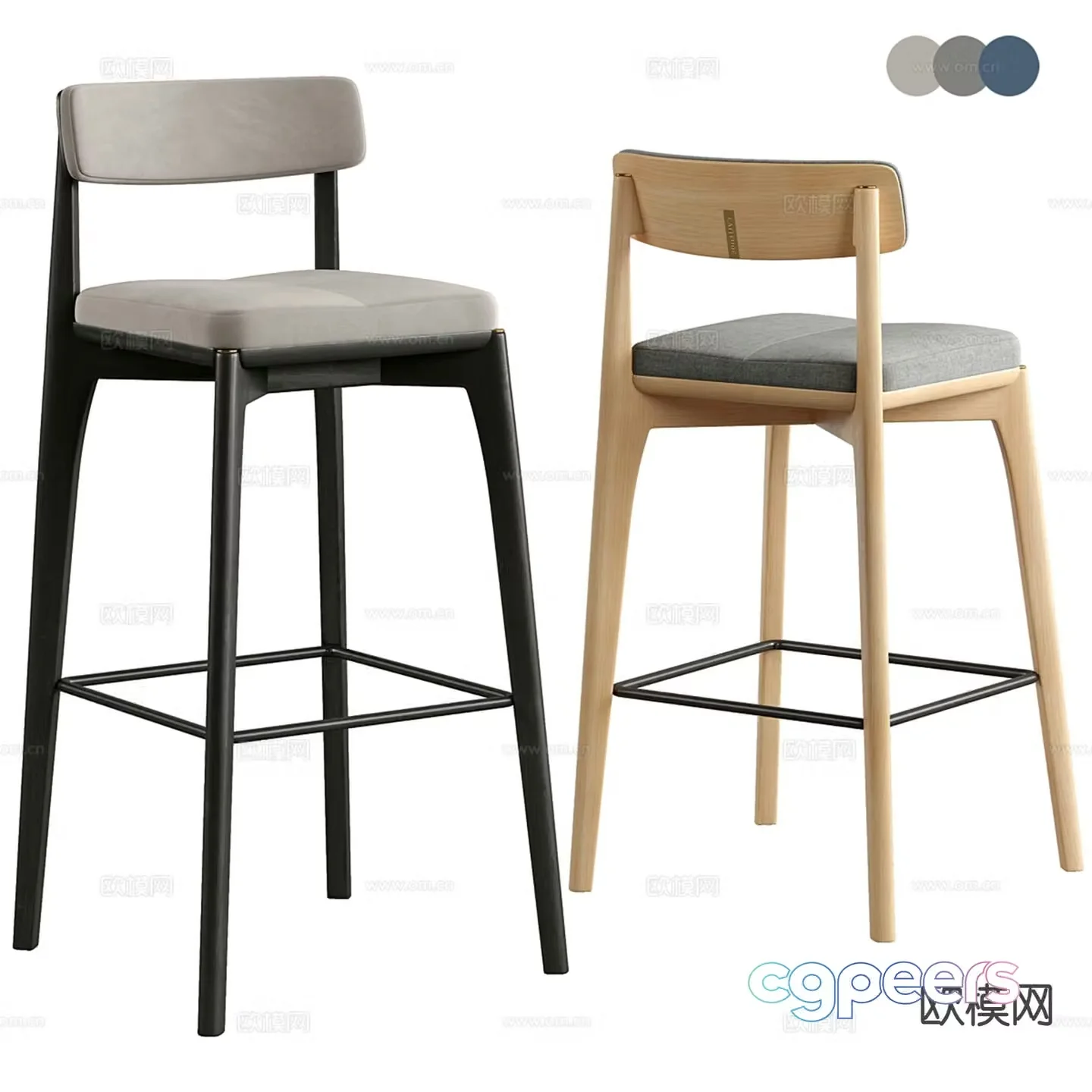 Modern bar stool bar stool 3d model