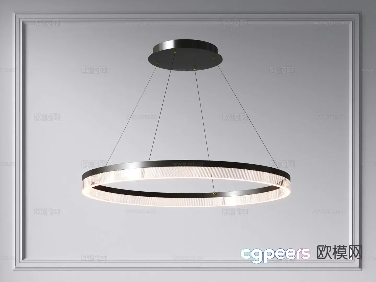 Modern ring chandelier 3d model