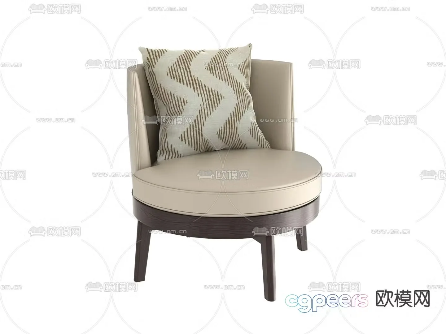 Backrest sofa leisure chair sofa chair 3d model