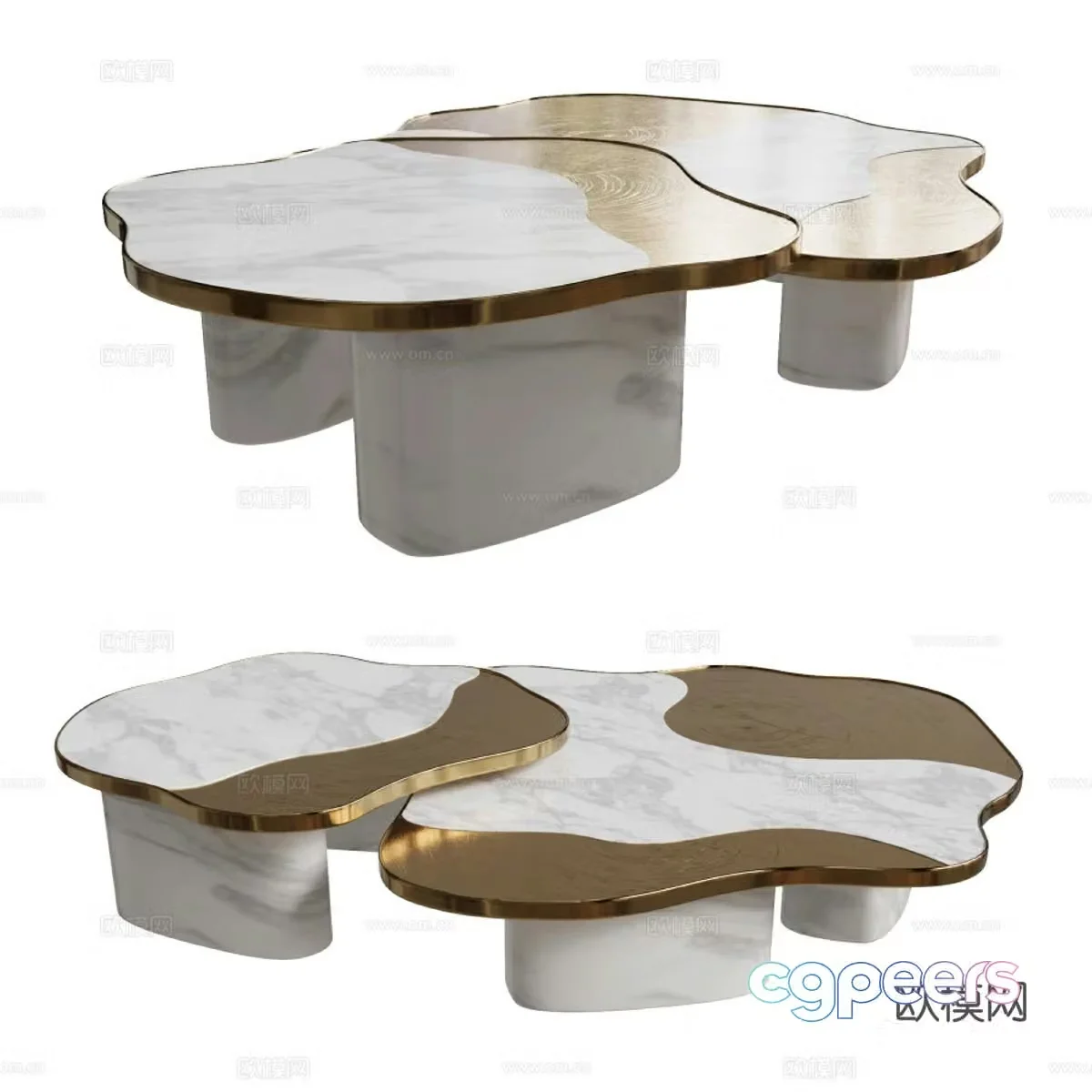 Modern Opheli Art Coffee Table 3D Model