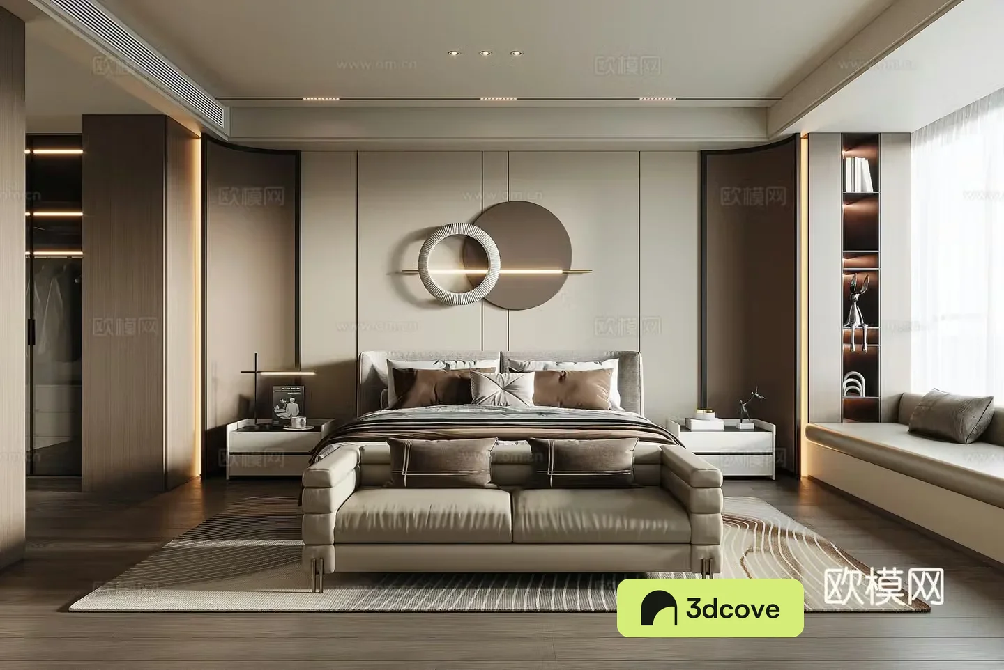 Modern light luxury bedroom